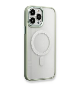 Apple İphone 14 Pro Max Kılıf Room Magneticsafe Silikon - Su Yeşili