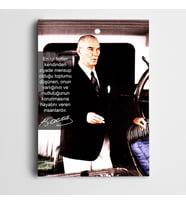 Atatürk Gerçek Fedakarlık Kanvas Tablo