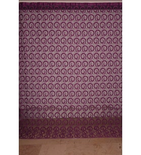 VAKKO  MODEL MOR RENK İP PERDE HAZIR DÜĞMELERİ DİKİLMİŞ İP PERDE 300*270 cm
