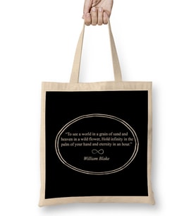 Mindfulness William Blake Quote Bez Çanta Uzun Saplı