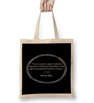 Mindfulness William Blake Quote Bez Çanta Uzun Saplı