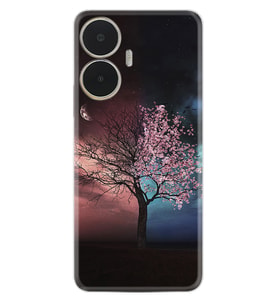 Realme C55 Kılıf Resimli Desenli Silikon Platinium Series Heaven Tree 1859