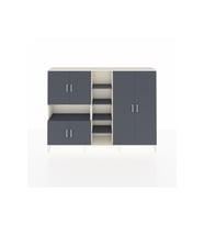Arges Dolap 13 Raflı 6 Kapaklı 220x30x163 Aytaşı-Antrasit