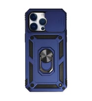 Apple İphone 14 Pro Kılıf Pars Lens Yüzüklü Silikon - Lacivert