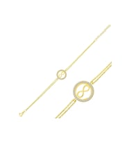 Gümüş Gold Sonsuzluk Kadın Bileklik CSR2183802