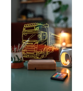 Scania Tır 16 Renk Kumandalı 3D Gece Lambası