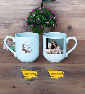 Doğum Günü Hediyesi İsme Özel Kupa Bardak Oval Fotoğraflı