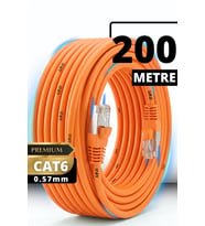M107XT CAT6 Ethernet Kablosu 200 Metre 0.57mm UTP Outdoor Çift Kat Korumalı Endüstriyel Profesyonel LAN Kablosu
