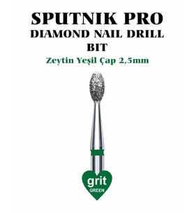 Elmas Zeytin Freze Yeşil Çap 2,5mm