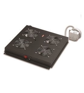 AGER Dikili Tip 4lü Termostatlı Siyah Fan Modülü VG-F4T-A-S1