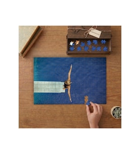 Havuza Atlayan Yüzücü Tasarımı 240 parça Ahşap Puzzle Ahşap Kutuda MP00810