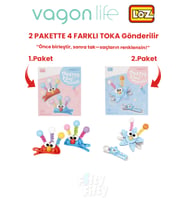 4'lü Saç Toka Seti Önce Birleştir,Sonra Tak (2 Paket 4 Adet Gönderilir) Yapı Toka Seti FF (Haki-Yeşil)