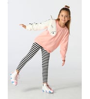 Unicorn Kollu Yumoş Sweat-Tayt Takım