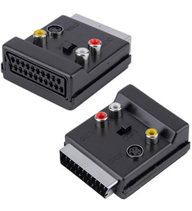 Ayt Scart Dişi Erkek Ara Adaptör Scart Renkli Rca Dönüştürücü Çevirici Aparat
