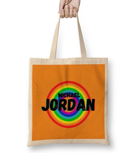 Michael Jackson Quotes Art Gift - Vintage Retro Setyle Bez Çanta Uzun Saplı