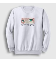 Presmono Unisex Beyaz Zero Two Anime Darling In The Franxx Sweatshirt 355131tt (Beyaz)