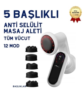 Kadınlara Özel Antiselülit Masaj Cihazı – Vücut Şekillendirici İncelme Masaj Aleti Spa (5-in-1, Şarjlı)