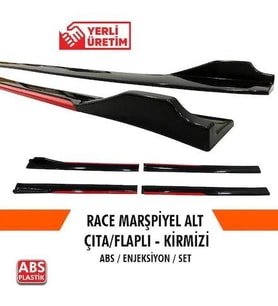 Üniversal Piano Black Kulaklı Flaplı Yan Marşpiyel Lipi Marşpiyel Bıçağı Kırmızı