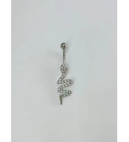 Yılan Detaylı Göbek Piercing - Pg0123