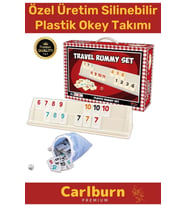 Premium Antibakteriyel Kir Tutmayan Çizilmeye Dayanıklı Küflenmez Silinebilir Plastik Okey Takımı