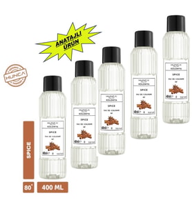 Tarçın Kolonyası 400 ml – Ferahlatıcı Baharatlı Koku, Kalıcı Etki 5 ADET