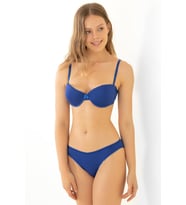 Miorre Sky Night Push-Up Dolgulu Straplez Sütyen Takım (SAKS MAVI)