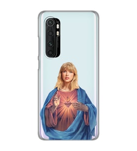 Xiaomi Mi Note 10 Lite Uyumlu Taylor Swift Desenli Şeffaf Telefon Kılıfı