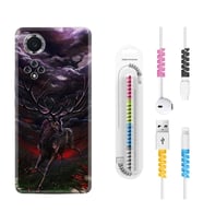Huawei Nova Y70 Y90 Nova 9 SE  Kılıf Kablo Koruma Spiral Silikon Dark Deer 1786