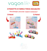 4'lü Saç Toka Seti Önce Birleştir,Sonra Tak (2 Paket 4 Adet Gönderilir) Yapı Toka Seti FF (Haki-Lacivert)