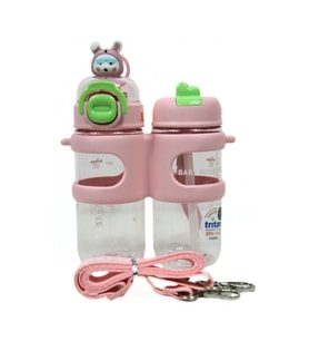 Shotay Su Matarası 2 Bölmeli Tritan Pembe 900Ml