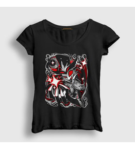 Presmono Kadın Siyah Stolas Helluva Hazbin Hotel T-Shirt
