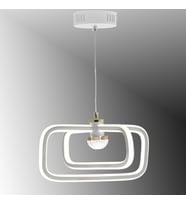 TT321-BY TT Aydınlatma Nazar Modeli Mat Beyaz 3 Renk Modüllü Ledli Avize