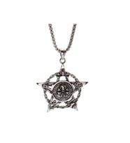 Pentegram Kurukafa Çelik Unisex Sevgiliye - Eşe - Arkadaşa Hediye Kolye Zincir