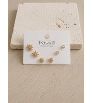 Kuzey Yıldızı Gold Altılı Küpe