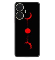Realme C55 Kılıf Silikon Desen Özel Seri Red Moon 1710