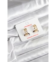 14K Gold Renk Kaplama Samanyolu Model CM Kadın Küpe TJ-BKP11406