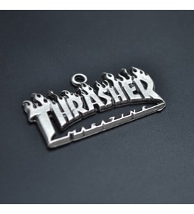 Thrasher Magazine Kolye Ucu - Antik Gümüş Kaplama - Kod:215