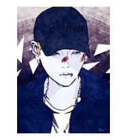 Bana New Thang Diyorlar - Bts Agust D Fan Art Tablo Ahşap Poster Dekoratif Kod230