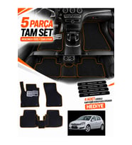 e-biz OPEL ASTRA H-HATCHBACK (2010-2013) Uyumlu EVA Oto Paspas Metal Topukluklu Havuzlu Siyah-Kahverengi