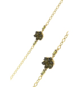 Zeberced Taşlı Gold Kaplama 925 Ayar Gümüş Kadın Bileklik 201023073