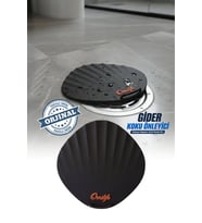 Siyah Renk Deniz Kabuğu Kötü Koku Önleyici Silikon Mat Desen Banyo Mutfak Lavabo Balkon Tıkaç Kapağı