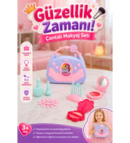 Eğitici Çantalı Kız Çocuk Oyuncak Makyaj Seti 3+ Yaş (20 cm)
