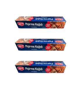 Roll-Up Beyaz Yağlı Fırın Tepsi Pişirme Kızartma Kağıdı - 37 Cm. x 50 Metre - 3 Adet