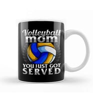 Funny You Just Got Served Volleyball Mom Serve Pun Kupa Bardak Porselen