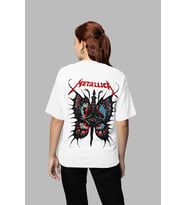 Metallica Baskılı Unisex Oversize Müzik Grubu Tişört