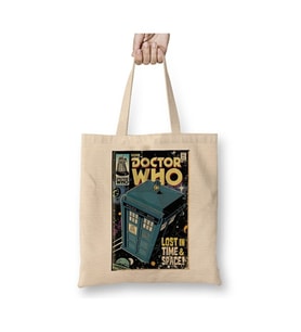 Doctor Who The Fourte Bez Çanta Uzun Saplı Alışveriş Çantası Plaj Çantası (Beyaz)