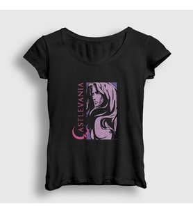 Presmono Kadın Siyah Alucard Anime Castlevania T-Shirt 463168tt