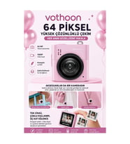 Mini Dijital Kamera 64mp 16x Digital Zoom Retro Vintage 1.4’’ekranlı Video Kamera Taşınabilir Tasarım Pembe