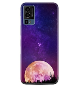 23 Kılıf HD Resim Baskılı Mor Ay StKd -025