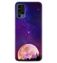 23 Kılıf HD Resim Baskılı Mor Ay StKd -025